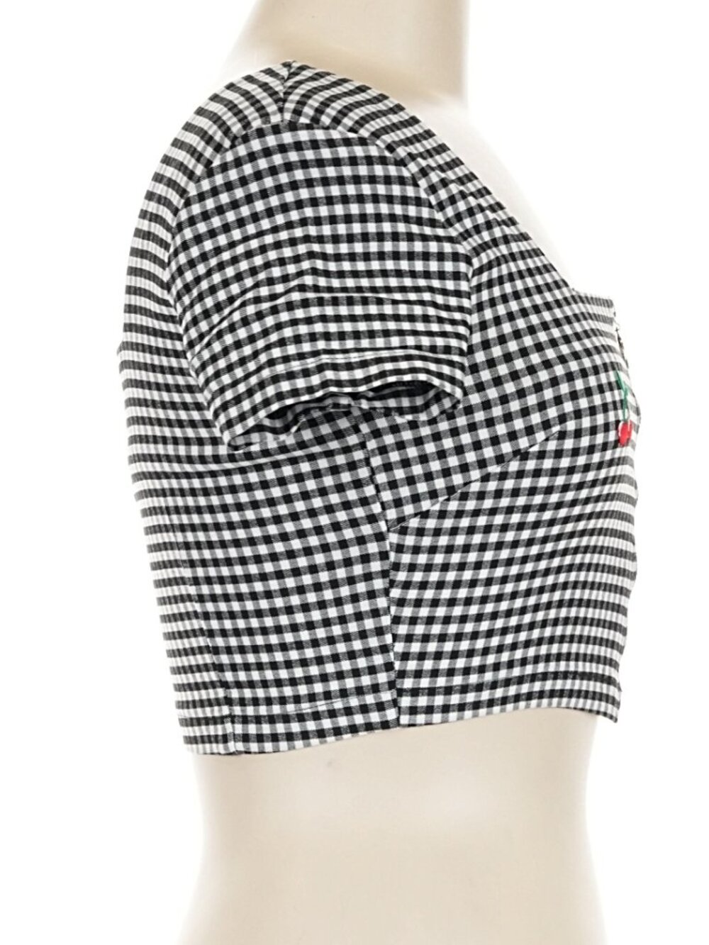 LAZY OAF Cherry Boob gingham retro crop top - Picture 7 of 10